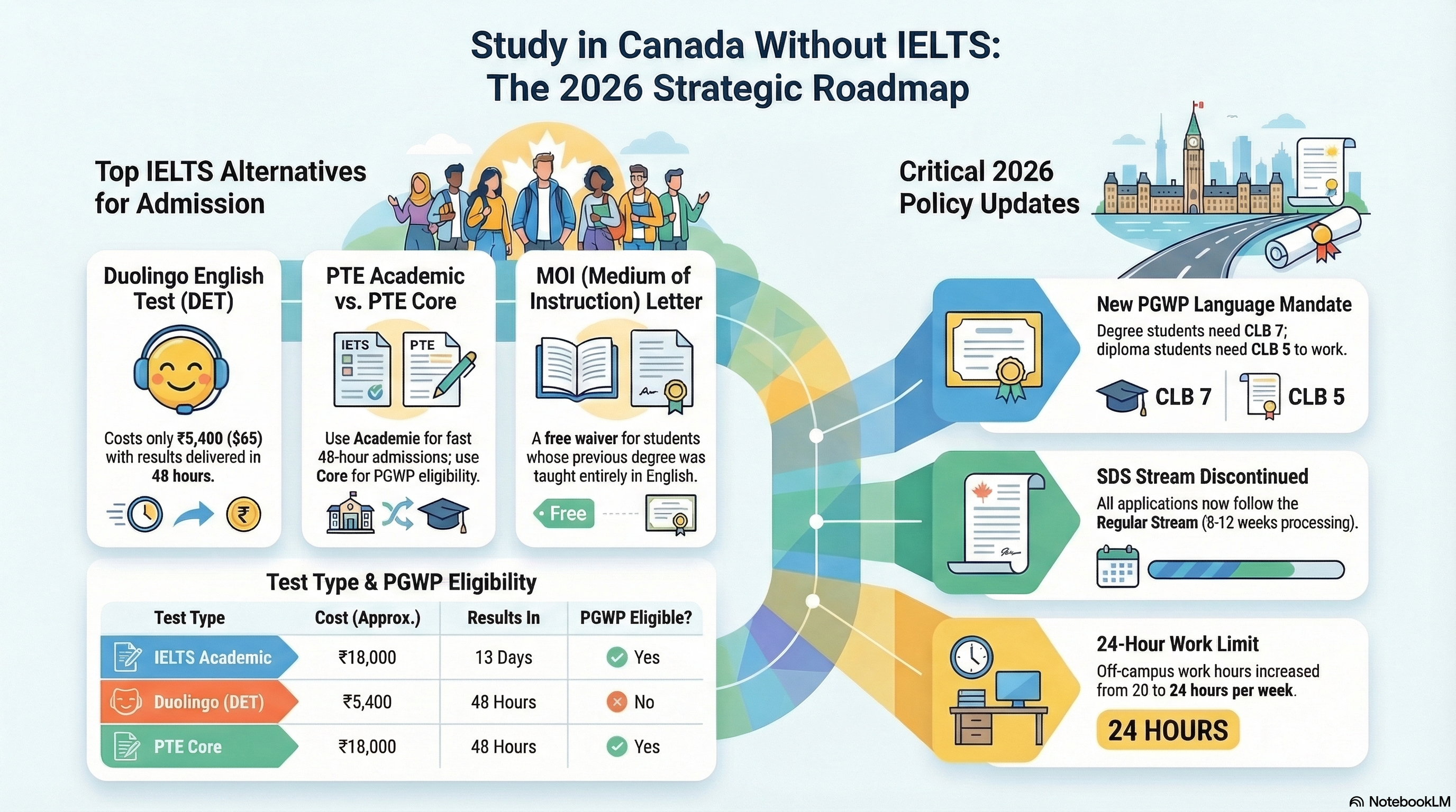 Study in Canada Without IELTS 2026 | 100+ Colleges | EEC