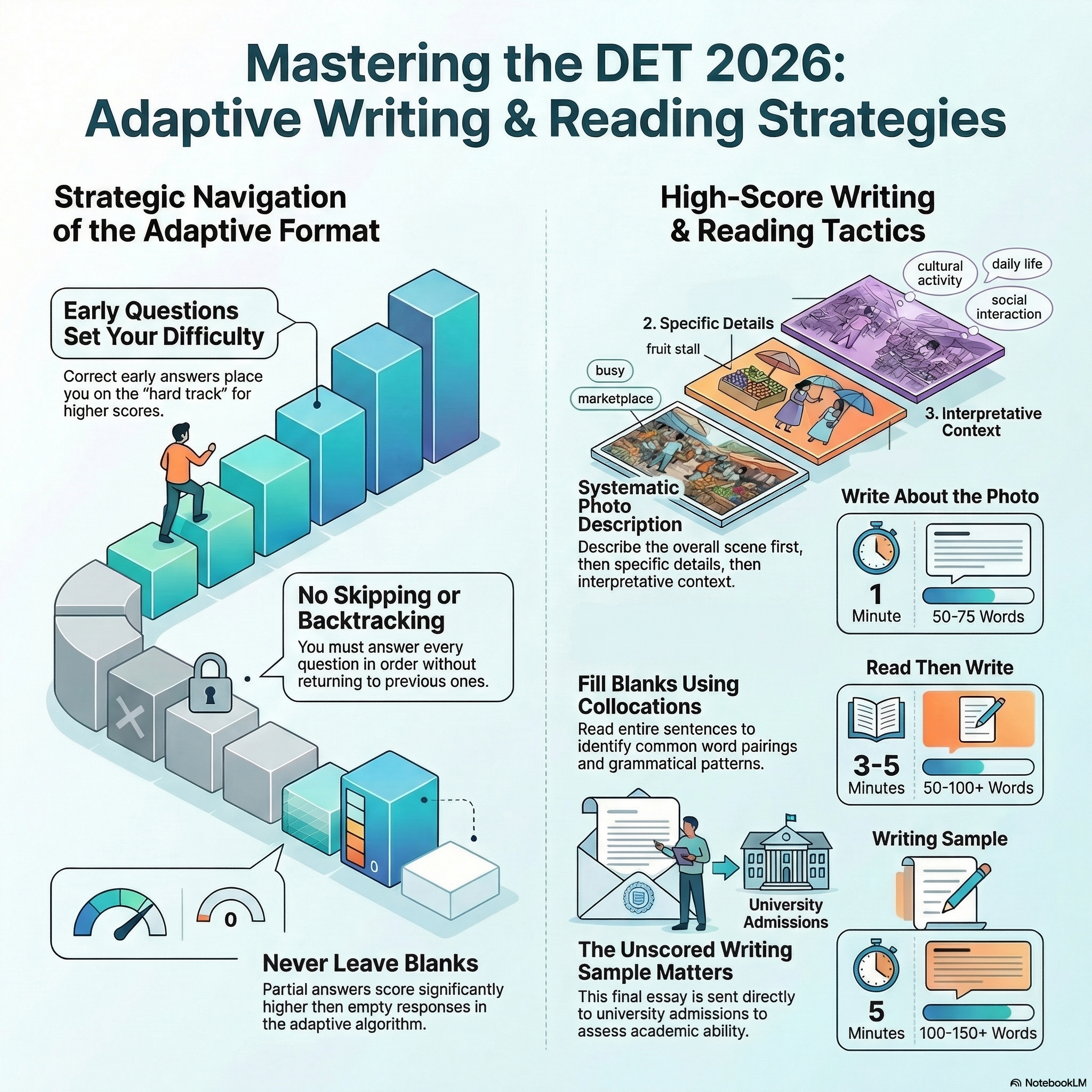 Adaptive Writing DET Writing Reading Tips 2026 | Strategy | EEC