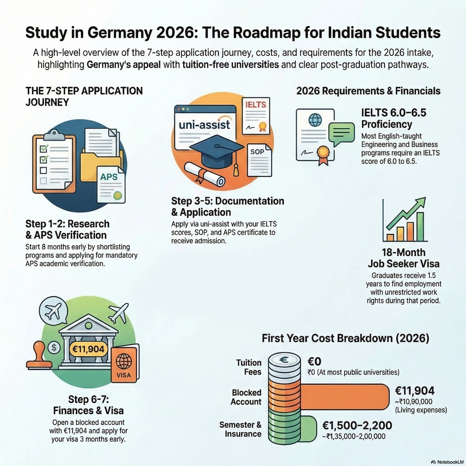 Study Germany Requirements 2026 | India | EEC