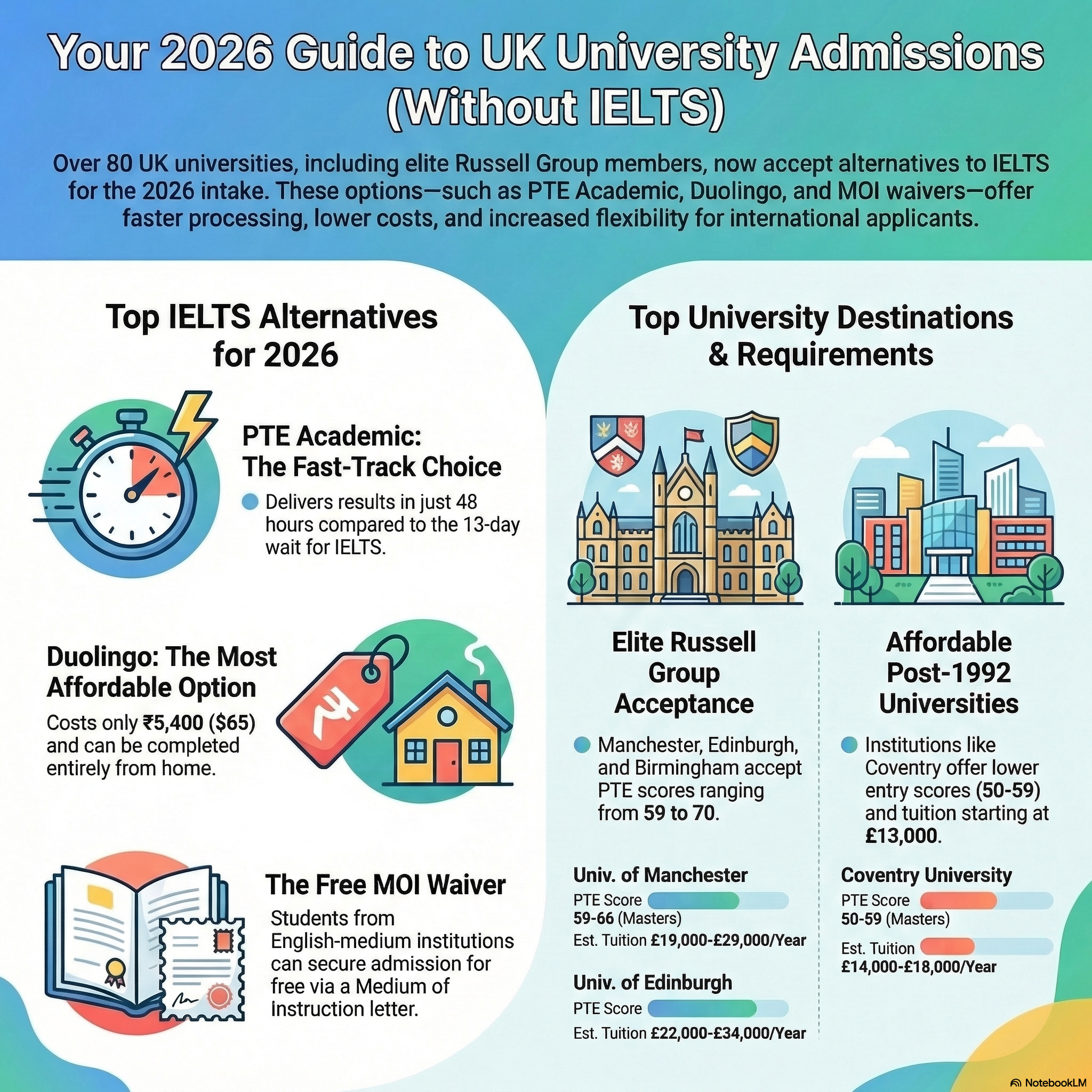 Study in UK Without IELTS 2026 | 80+ Universities | EEC