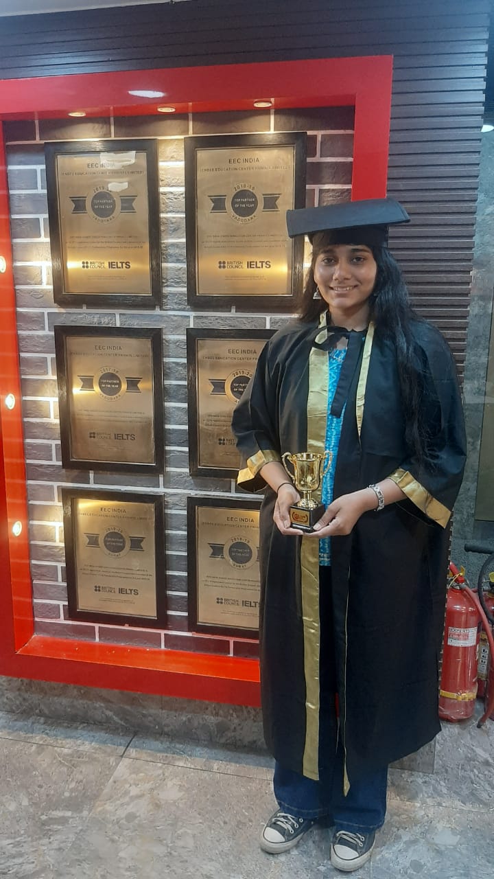 Rynelle Nazareth scored IELTS Band 8.0 at EEC Ahmedabad