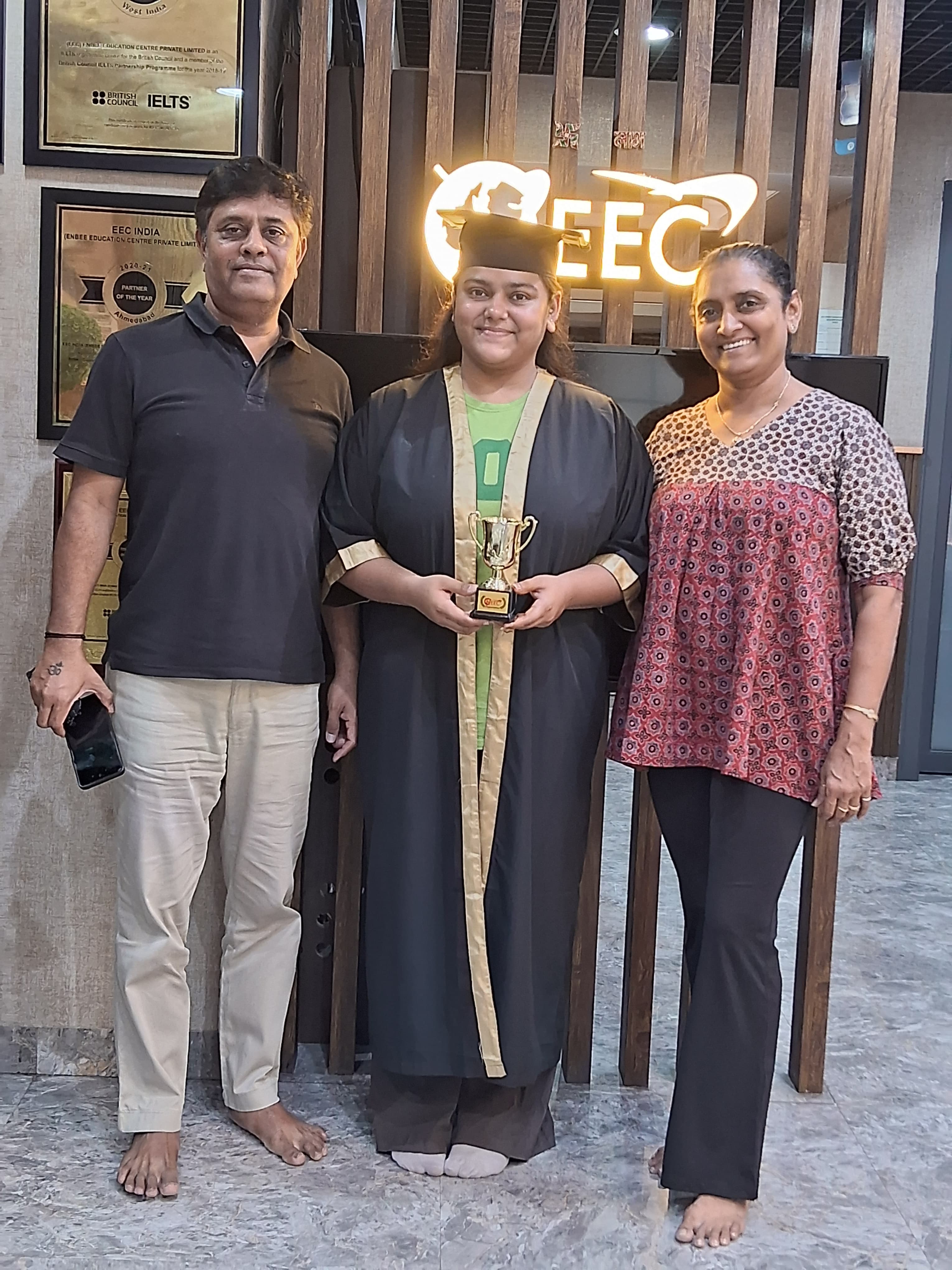 Khushi Sojitra scored IELTS Band 8.0 at EEC Ahmedabad