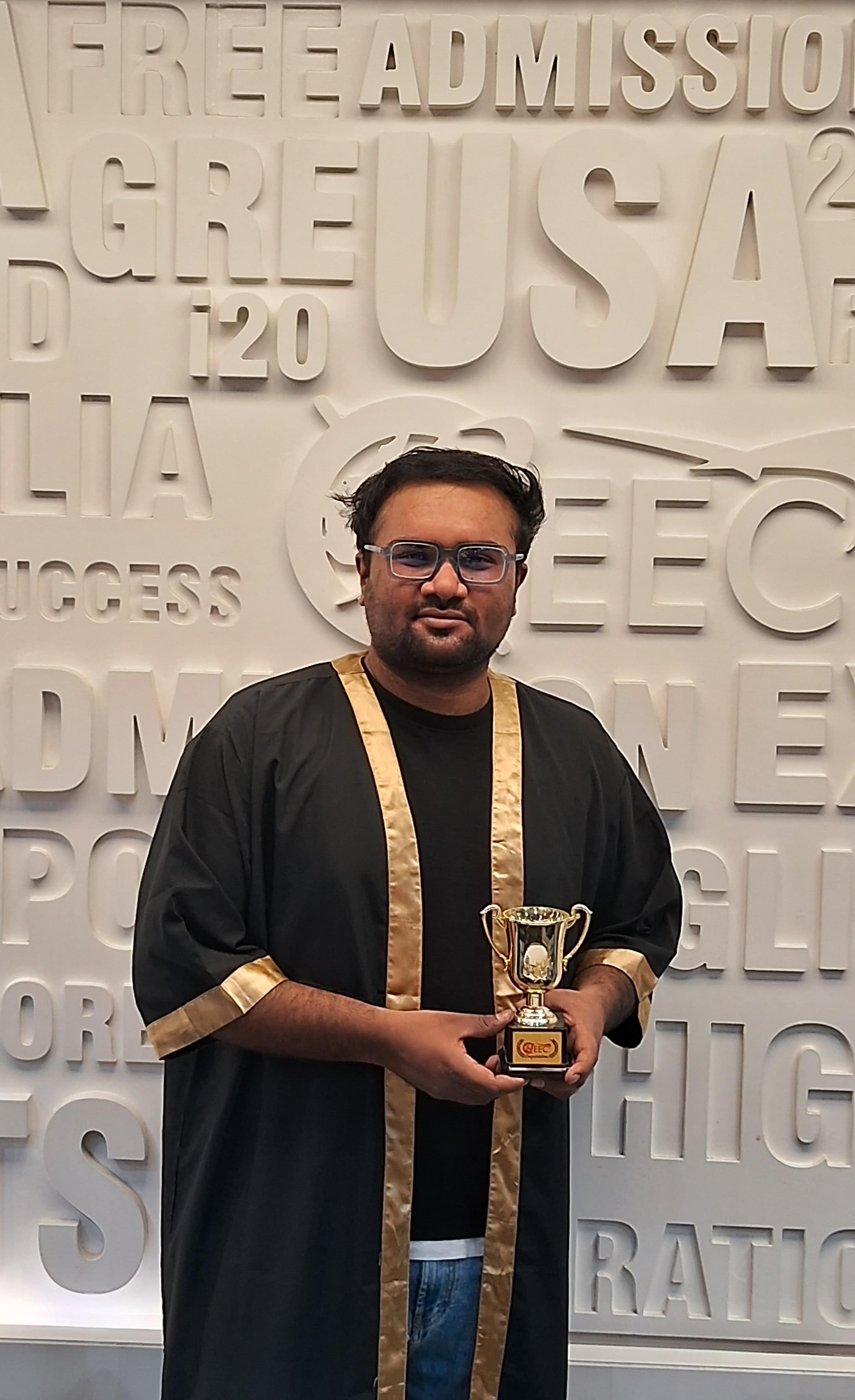 Dharmik Patel scored IELTS Band 8.5 at EEC Ahmedabad