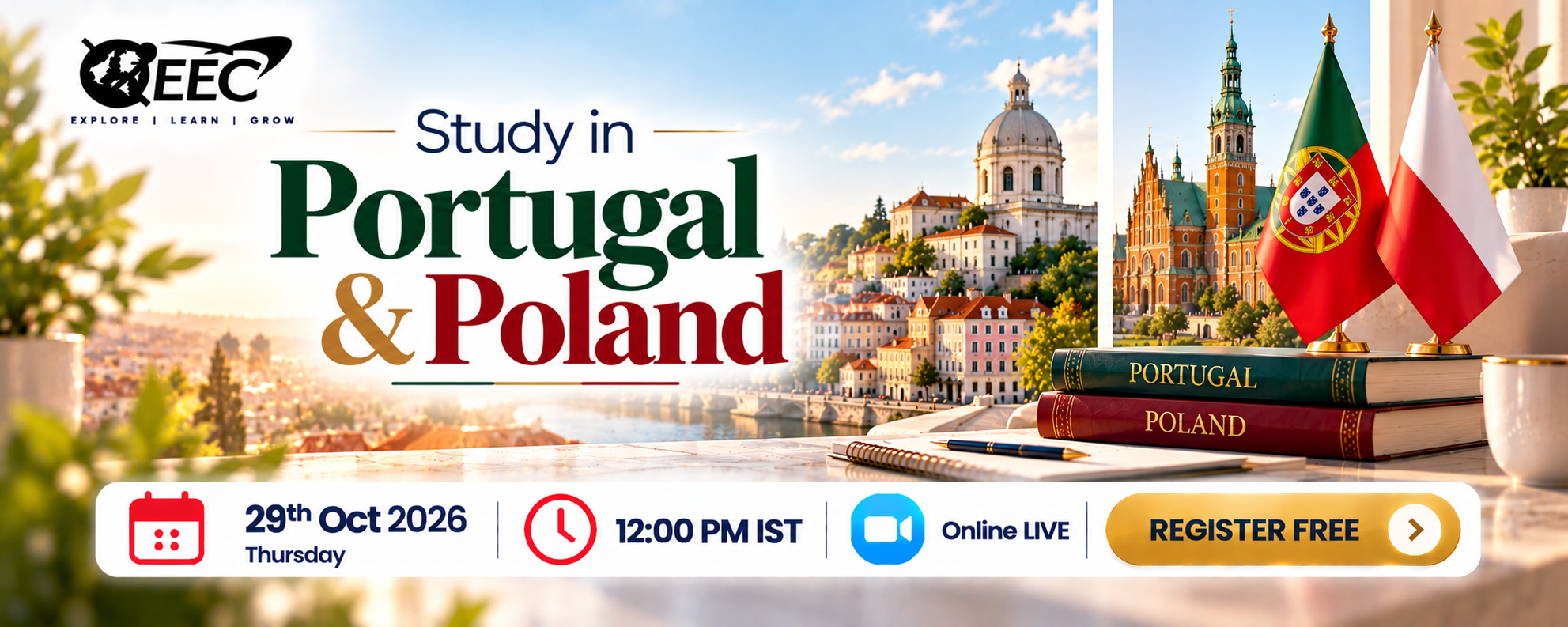 Study in Portugal & Poland - LIVE WEBINAR