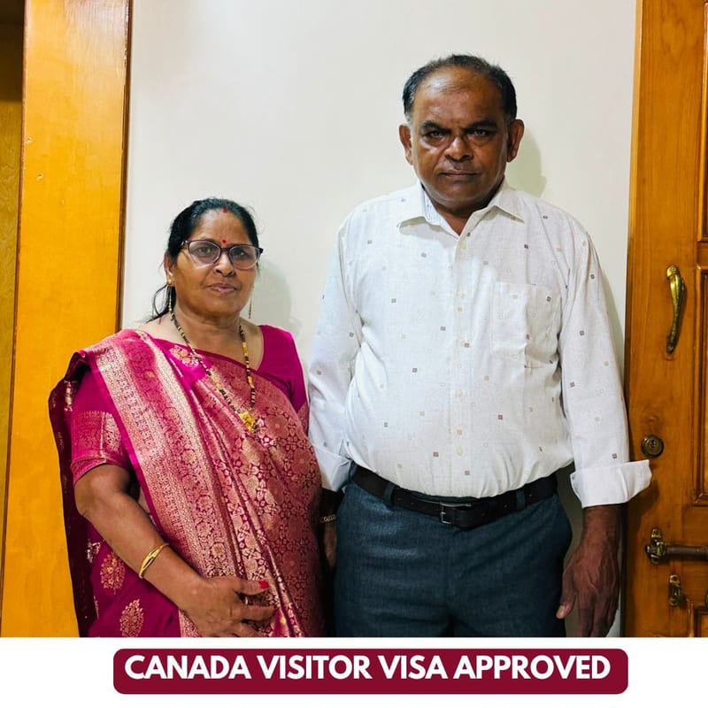 Canada visitor visa approved for an EEC applicant's parents