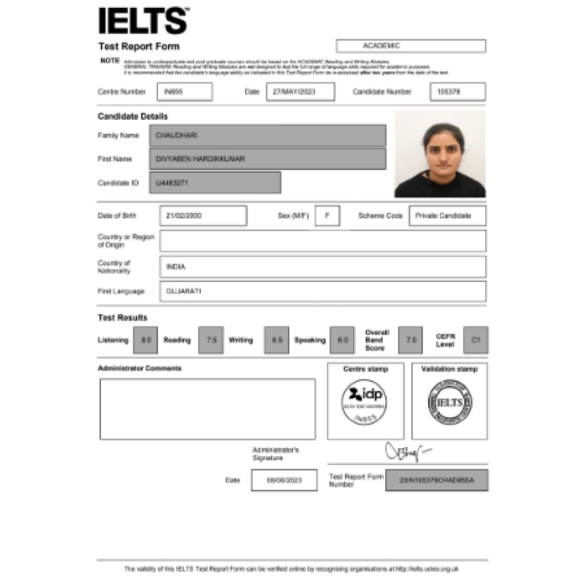 16 — ielts students real results scorecards