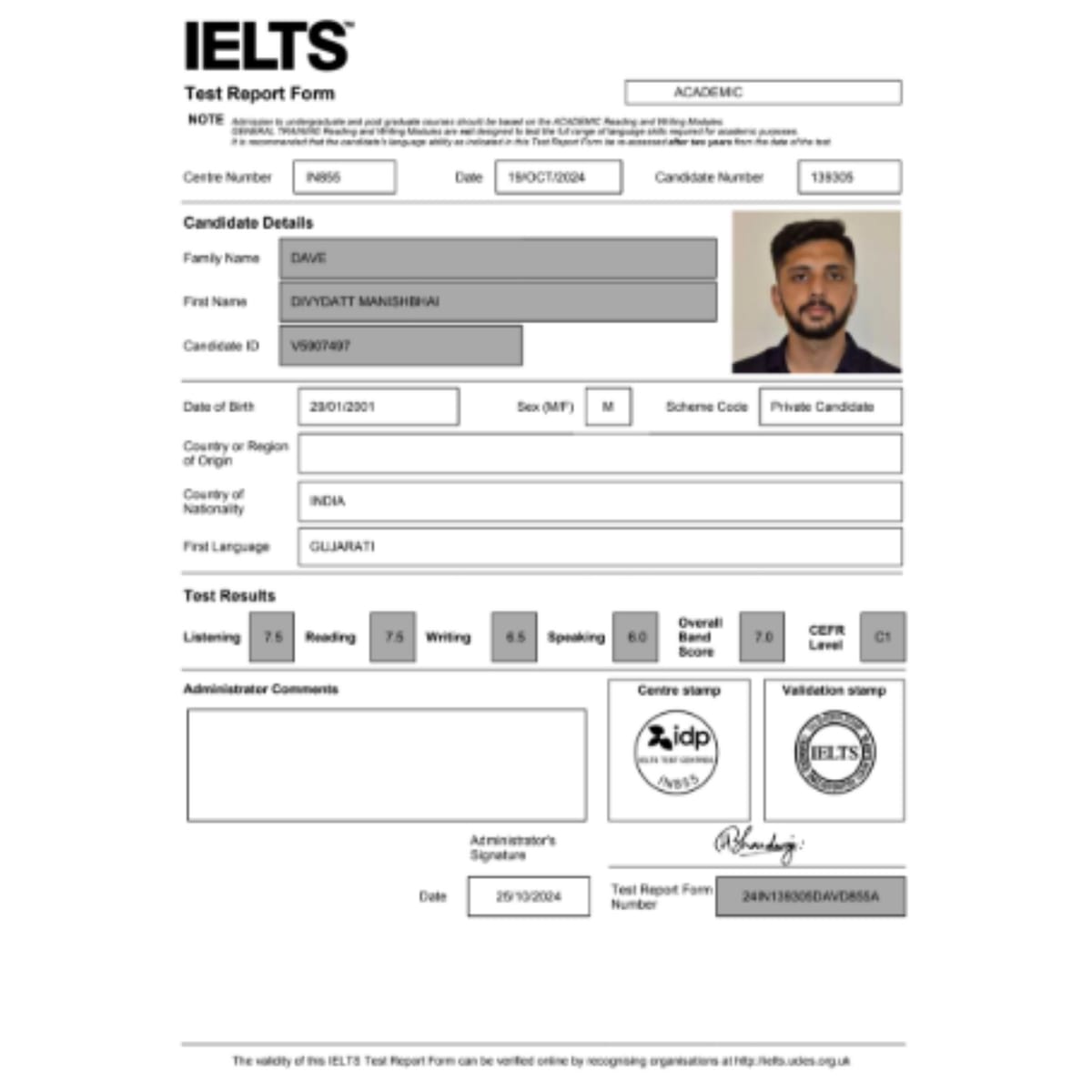 17 — ielts students real results scorecards
