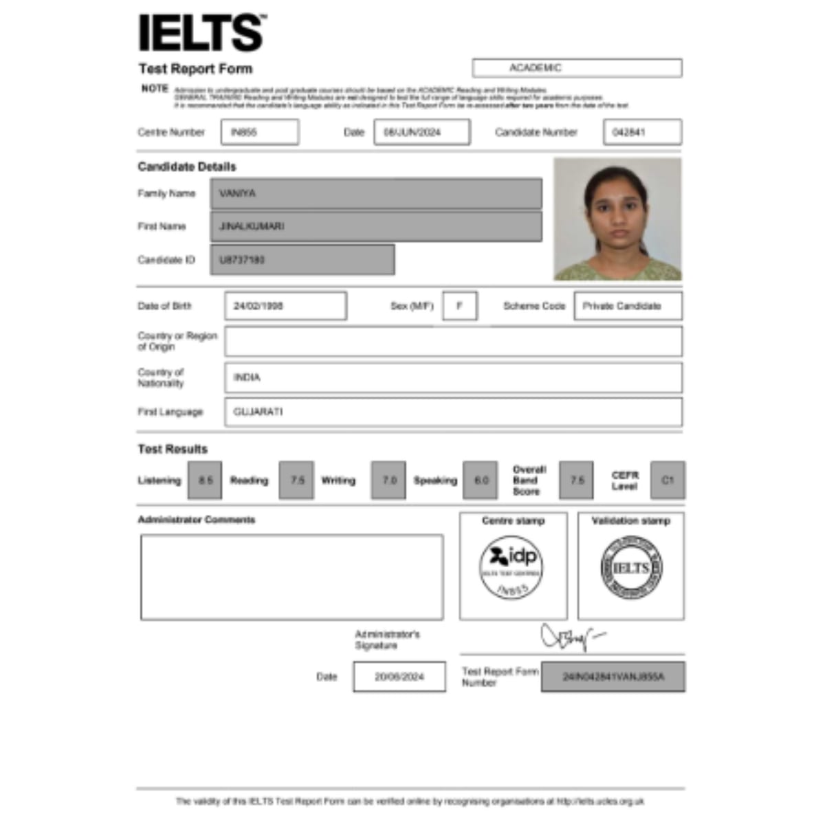 31 — ielts students real results scorecards