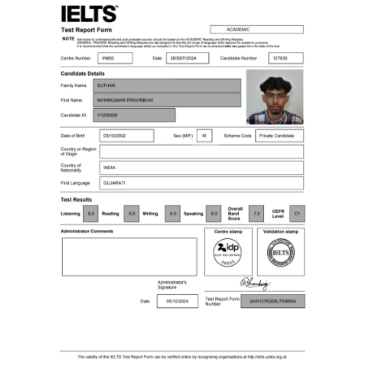 37 — ielts students real results scorecards