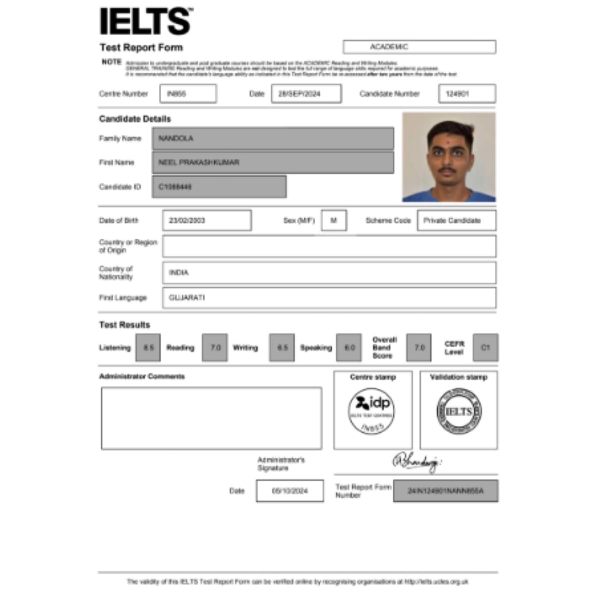 42 — ielts students real results scorecards
