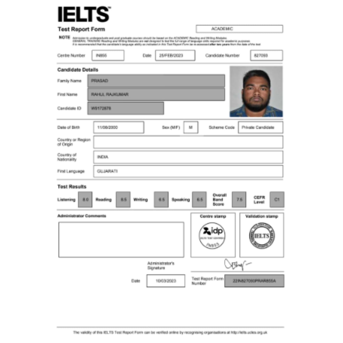 48 — ielts students real results scorecards