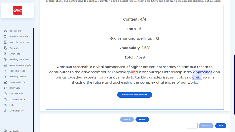 copy of 52. summarize written text result analysis — pte test software photo guide
