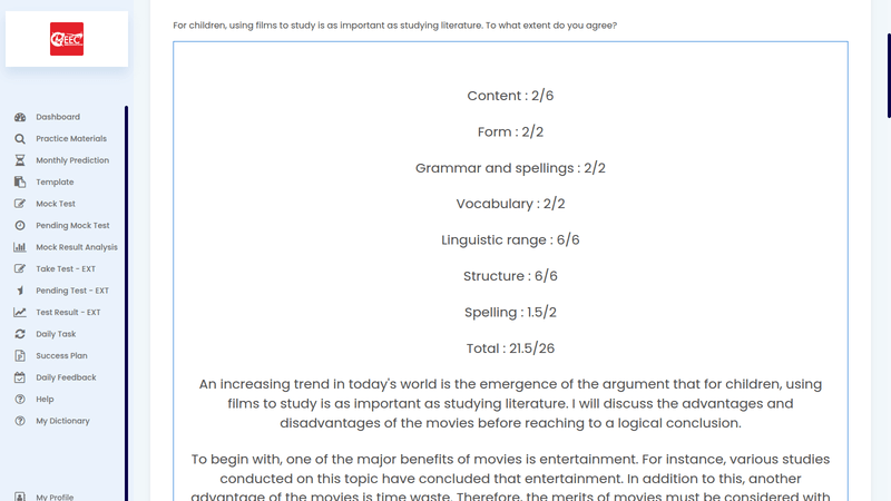 copy of 54. write essay result analysis — pte test software photo guide