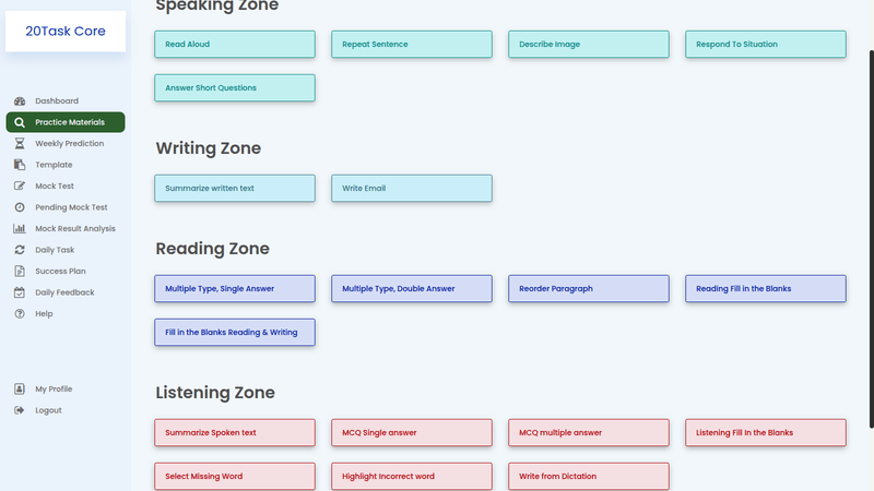 copy of 56. pte core question types (1) — pte test software photo guide