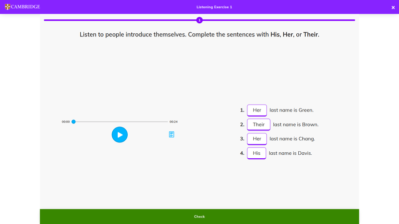 22. workbook listening exercise — digital pack demo photos