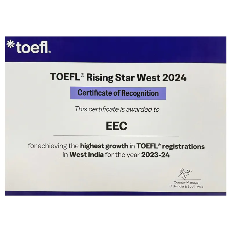 Certificate of Recognition — Highest Growth