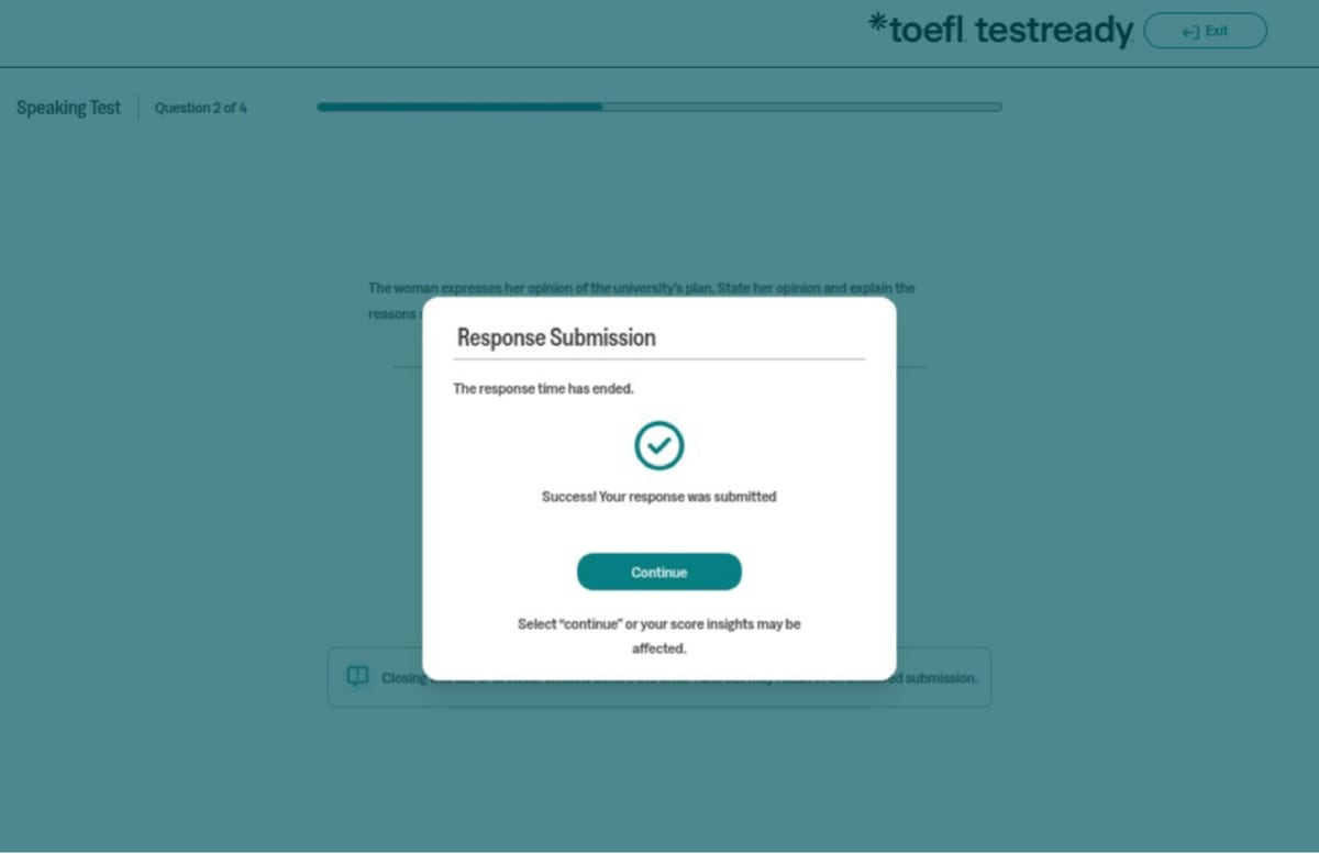 145. toefl speaking — toefl software demo photos