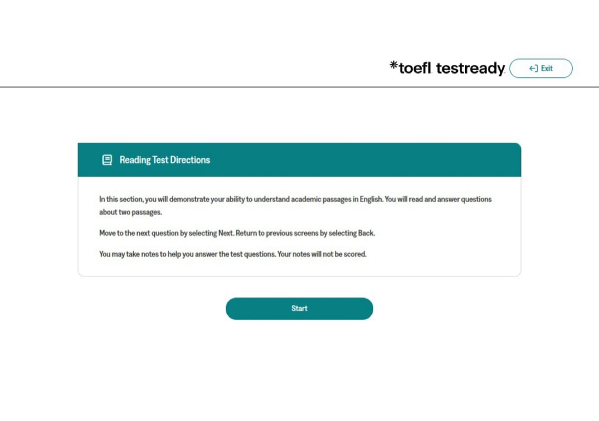 7. toefl reading — toefl software demo photos