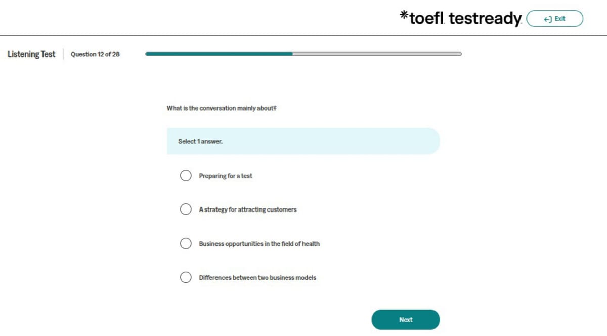 79. toefl listening — toefl software demo photos